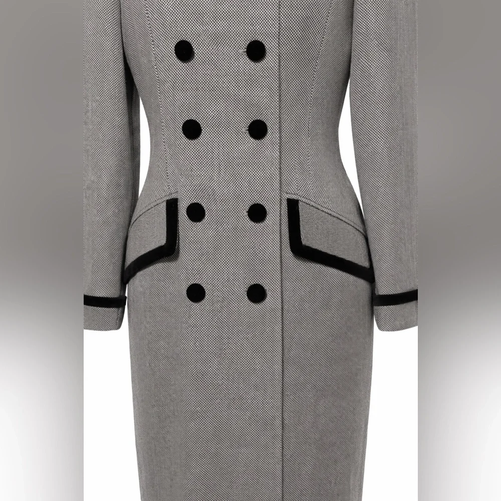 Vintage Kasper dress- modern suiting. Retro style- 6 - Picture 4 of 5